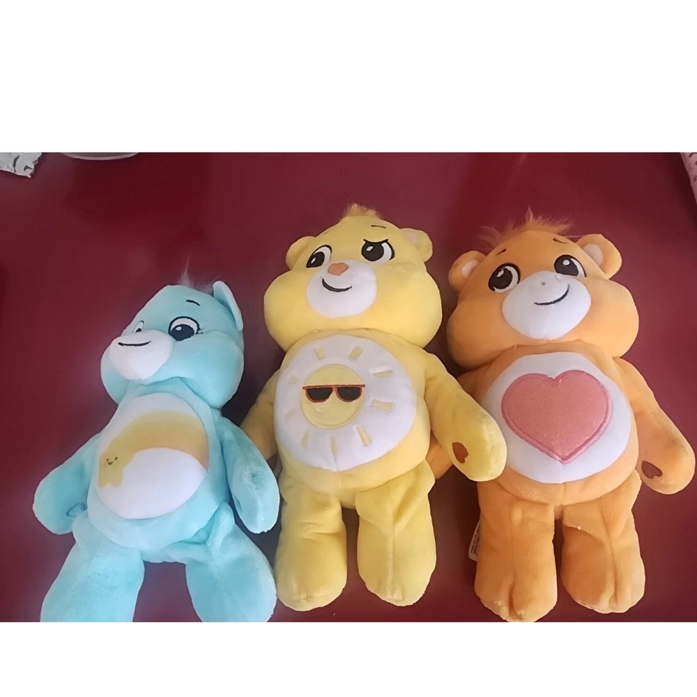 Care Bears Plush Toy Set - Blue, Yellow, Orange